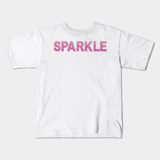 Sparkle Pink Font Kids T-Shirt